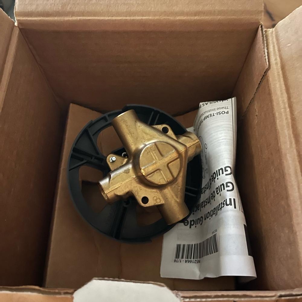 Gold and Black Shower Valve